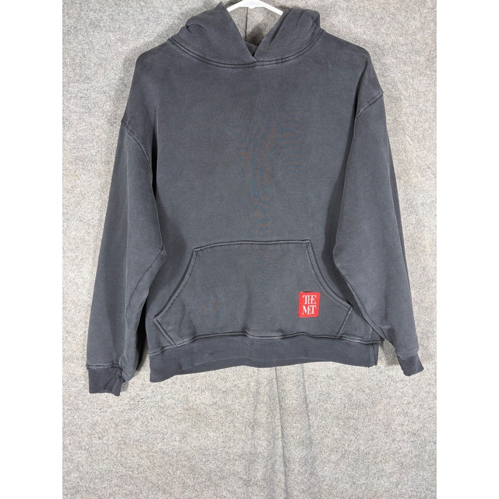 PacSun The Met Hoodie Washed Black Metropolitan Museum of Art Sweatshirt Medium